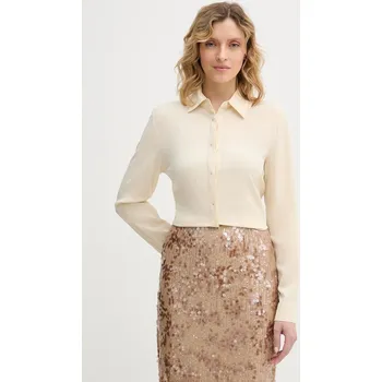 Pánská košile Košile United Colors of Benetton 55M1DQ0CP béžová 08X, vel. XS