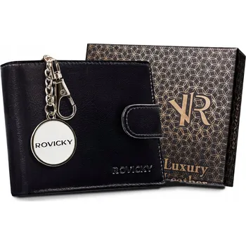 Peněženka Rovicky pánská peněženka z pravé kůže černá - muž