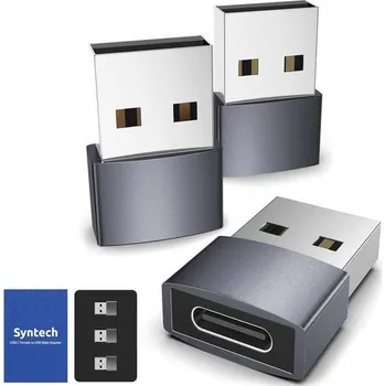 USB hub Adaptér Syntech USB C na USB (balení 3 ks) [hliníkové pouzdro, vysoká stabilita] Kompatibilní s