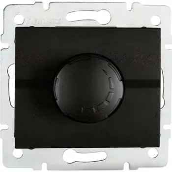 vypínač Otočný stmívač 500W s filtrem černý Kanlux