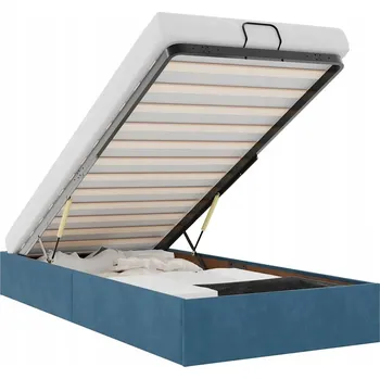 Postel Rám postele otoman s hydraulickým mechanismem, tmavě modrá, 193x90x23,