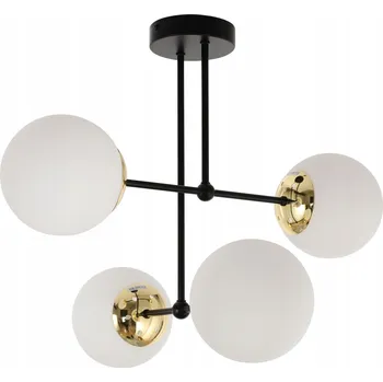 Puli, závěsné svítidlo, moderní styl, 4 žárovky, E14, černé, průměr 37 cm