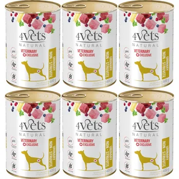Krmivo pro psa 4Vets Natural Urinary Veterinární Krmivo pro psy s poruchami močových cest 6 x 400 g