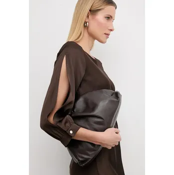 Kabelka Kožená kabelka Answear.LAB 1161.hak hnědá 89X, vel. ONE SIZE