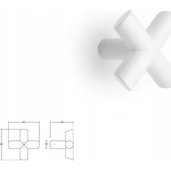 Věšák Nástěnný věšák na nábytek VIEFE EQUIS 7027, matná bílá 7027080ZM1