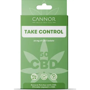 CBD Cannor Take Control řírodní náplasti na bolest 50 mg 15 ks