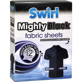 Prací prášek Swirl Ubrousky na praní ČERNÉHO prádla BLACK 12 Ks