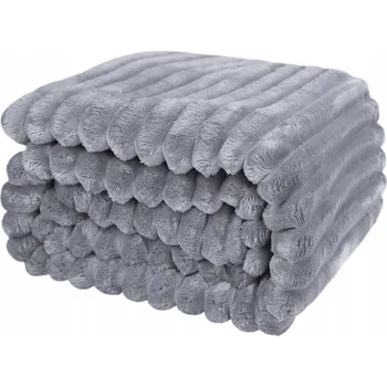 deka MINKY Deka 150x200 cm Teplá Měkká Deka na Postel i Pohovku Šedá