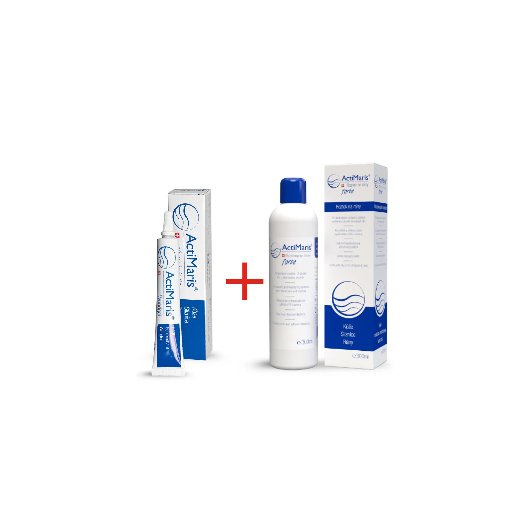 Fotografie 1 - Bylinná léčivá mast ActiMaris Gel na rány 20 g + Forte roztok 300 ml