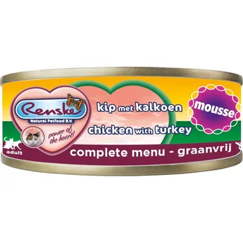 Krmivo pro kočku Mokré krmivo pro kočky Renske Cat fresh meat pěna z kuřete a krůty 70g