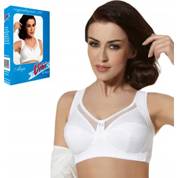 Podprsenka Viki Měkká podprsenka bez kostic, pohodlná Maja 582 bílá 95K