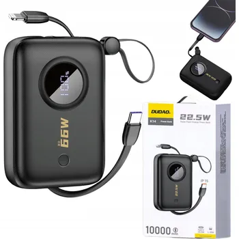 Powerbanka Powerbanka Dudao K14 USB-A / USB-C 10000mAh - černá