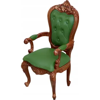 Doplněk pro panenku Křeslo/Fotel do domečku pro panenky, miniatura v měřítku 1/12, zelené