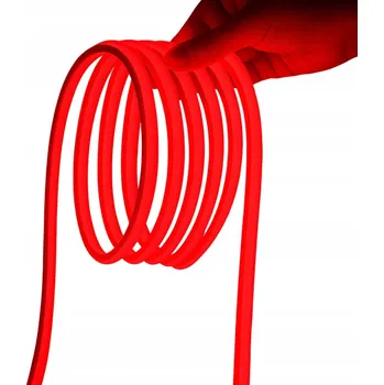 LED páska Neonová LED páska SMD 240 10mm Červená, dělitelná po 10 cm, 230V, voděodolná