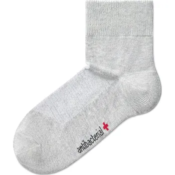 Dámské ponožky Vlnka Zdravotní bavlněné antibakteriální ponožky se stříbrem šedá velikost ponožek 43-46