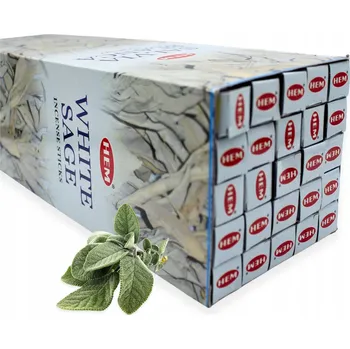 Čajovna Vonné indické tyčinky HEM BÍLÁ ŠALVĚJ Sada 200 ks