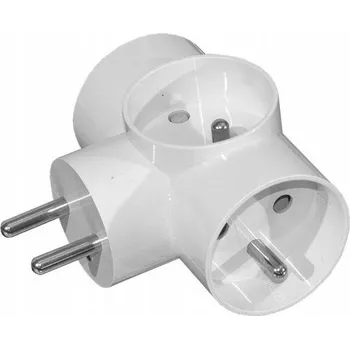 Elektrická zásuvka Elektrická Zásuvka rozbočka Pawbol bílá