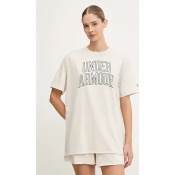 Pánské tričko Tričko Under Armour Rival 6007883 béžová 08X, vel. XL