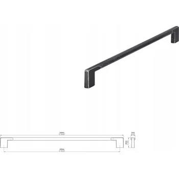 Nábytkové kování Nábytková úchytka SIRO 2496-340ZN78 , efekt tepaného železa