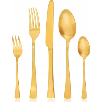 Příbor BETTLIFE Sada příborů 30 kusů Zlatá Nerezová Ocel Pro 6 osob