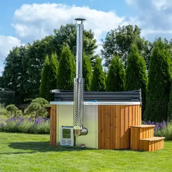 Koupací sud Memelwood VESI - s vertikálním topidlem - MW-VERT-1 1200 l/200 cm