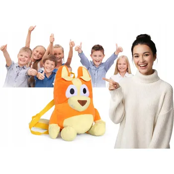 Dětský batoh Batoh Bingo z pohádky Bluey - Předškolní batůžek pro žáka, plyšový