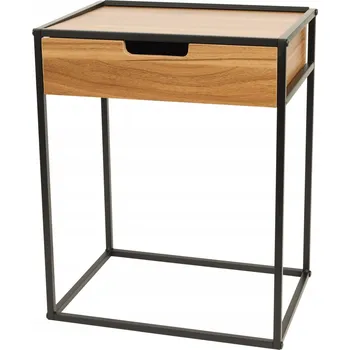 Konferenční stolek Krásný kovový stolek se zásuvkou, ideální do ložnice, 2 barvy.