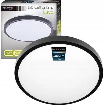 Kulatý Stropní Svítidlo Masterled 27,5 x 6 cm bílá, černá