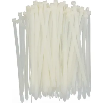 Organizace kabelů STAHovací PÁSKY 4,8 x 250 mm, BÍLÉ 100 ks