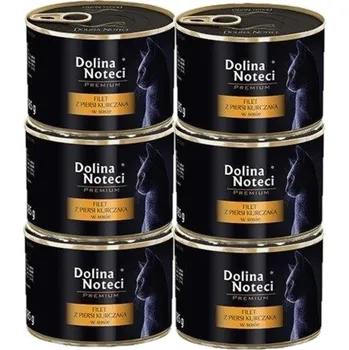 Krmivo pro kočku DOLINA NOTECI Premium pro kočky kuřecí prsní řízek v omáčce 6x185g