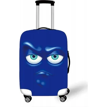 Elastický obal na kufr Crazy Face 18 - tmavě modrý