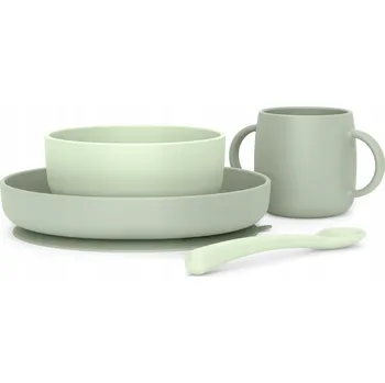 SUAVINEX Sada nádobí pro děti silikonová zelená