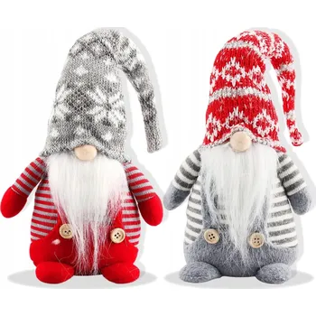 Vánoční dekorace VÁNOČNÍ SKŘÍTEK trpaslík pod STROMEČEK gnóm Mikuláš na svátky SADA 41cm