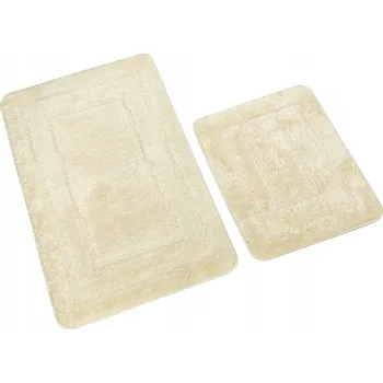 Koupelnová předložka Koupelnová předložka Euromat béžová polyester 2dílná protiskluzová