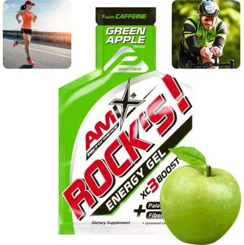 Energetický gel tekutý Amix Gel sacharidový Rock's Gel Jablko s jablečnou příchutí 32 ml 32 g 20 ks