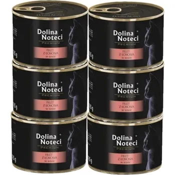 Krmivo pro kočku DOLINA NOTECI Premium pro kočky filet z lososa v omáčce 6x185g