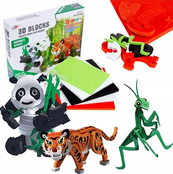 ostatní stavebnice STAVEBNICE PĚNOVÉ VELKÉ STAVEBNÍ 3D PUZZLE KOALA TYGR