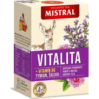Čaj Balírny obchodu a.s. Poprad Funkční čaj – Mistral Vitalita s vitamínem B6, tymiánem a šalvějí