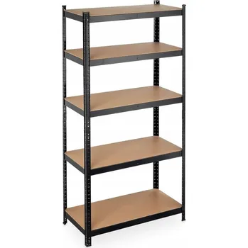 Dílenský regál Kovový skladový regál Ecarla 180 x 90 x 40 cm, nosnost 175 kg na polici