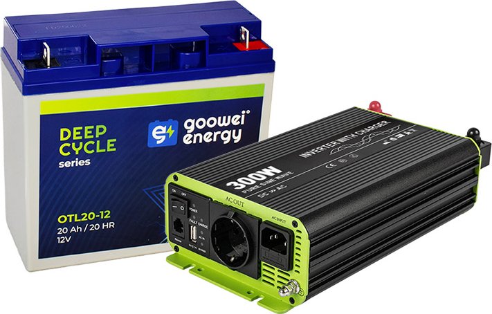 Kosun / Goowei Energy Záložní zdroj pro oběhové čerpadlo – set (Kosun 300W RSC300P-112 + Goowei Energy 20Ah OTL20-12)