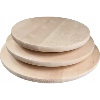 Kuchyňské prkénko Otočné prkénko sada 3 ks dřevěných podnosů na servírování 25/30/35 cm