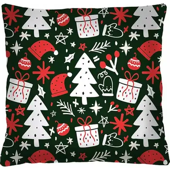 Polštář Polštář - VÁNOČNÍ STROMEČKY - 40x40 cm eco- Bertoni