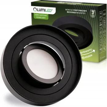 Zápustné HALOGENOVÉ svítidlo TUBA SPOT Otočné Midi Kulaté Černé 20mm