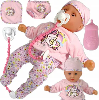 Panenka Panenka Interaktivní MIMINKO NOVOROZENEC v pyžamu HRAČKA se zvukem SET