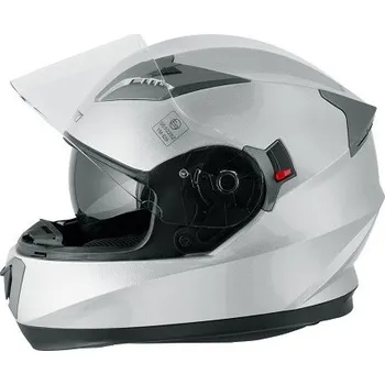 Helma na motorku BADGE SL stříbrná integrální přilba A-Pro - S