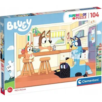 Puzzle Puzzle 104 dílků Bluey 27169 Super Barva Clementoni 6+