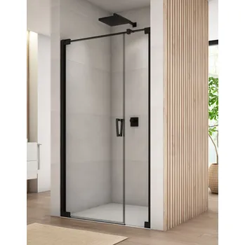Sprchové dveře Ronal (Sanswiss) Ronal, CADURA Black Line jednokřídlé dveře s pantem u zdi a s pevnou stěnou v rovině CA31C Šířka: 80 cm + doprava zdarma + při platbě převodem sleva navíc