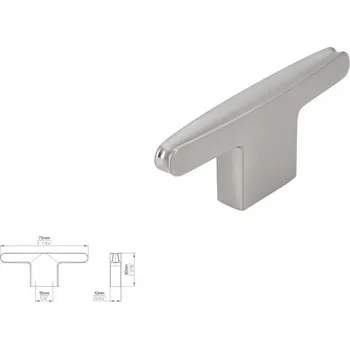 Nábytkové kování Nábytková úchytka SIRO 2570-80ZN27 inox, vzhled ušlechtilé oceli