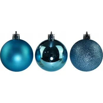 Vánoční dekorace Tyrkysové vánoční vánoční baňky 6 ks 8 cm nerozbitné vánoční ozdoby