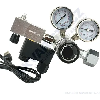Akvarijní technika Strideways Professional reduktor CO2 PLUS dvoustupňový s nočním vypínáním + počítadlo bublin + DOPRAVA ZDARMA